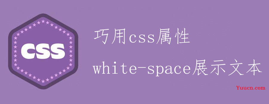 巧用css属性white-space展示文本