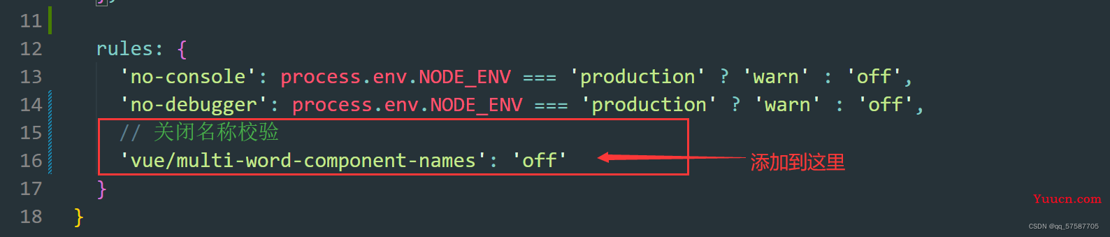 在 vue eslint 报错 error “Component name “*****“ should always be multi-word”，该怎么办？